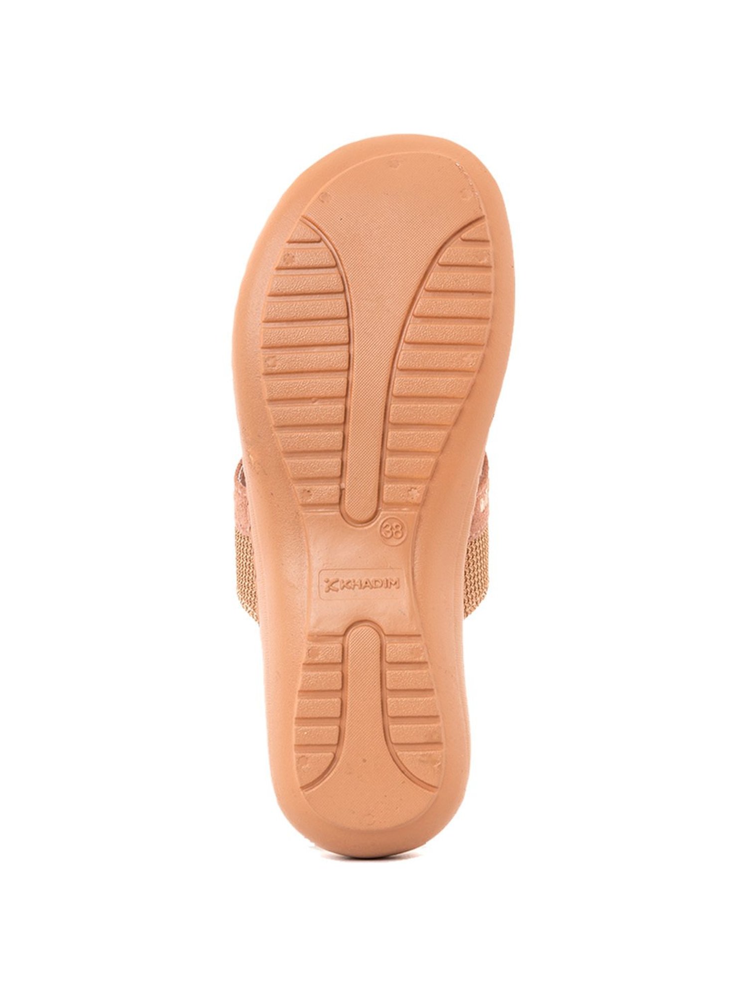 Khadim Women's Pink Thong Wedges