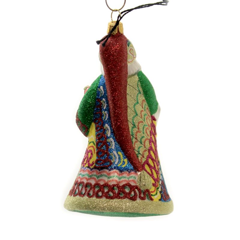 Joy To The World 5.0" Ribbon Cany Santa Ornament Gliterazzi Sweets  -  Tree Ornaments