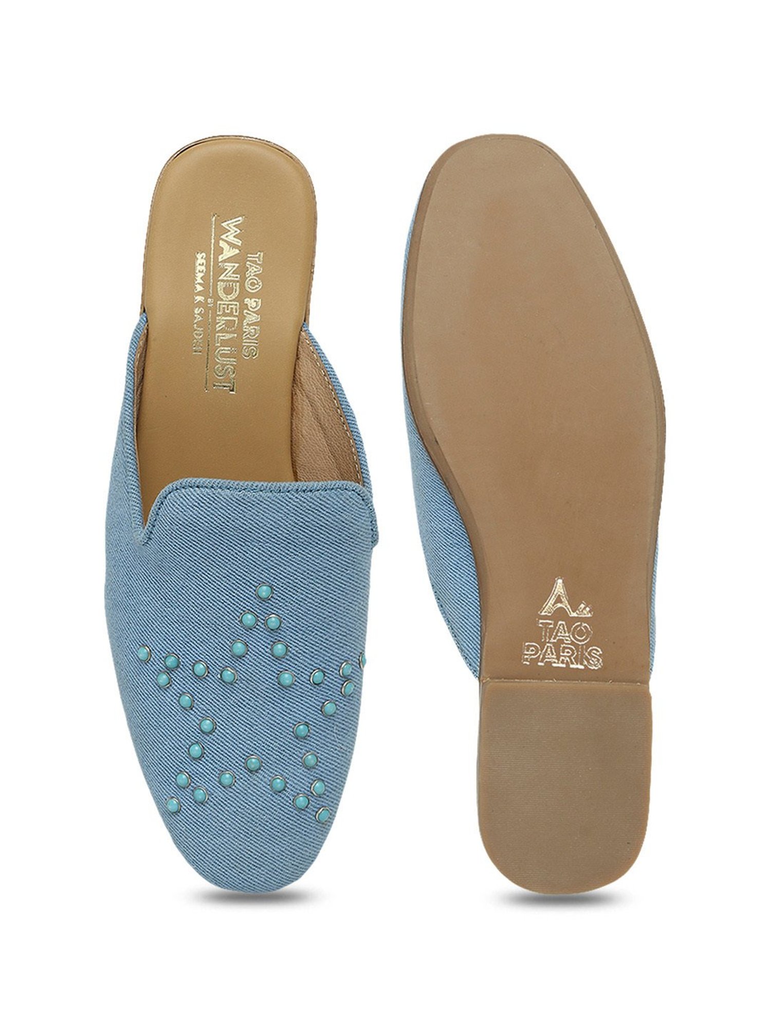 Tao Paris Women's Moscow Blue Mule Shoes