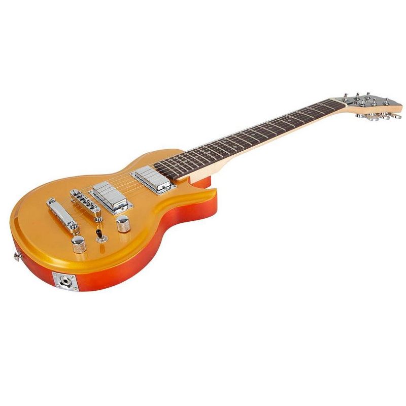 Monoprice Indio Mini 66 Electric Guitar - Goldtop, With Gig Bag