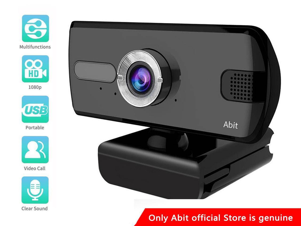 1080P Webcam Computer Camera, USB Plug and Play, Webcam with Microphone for PC MAC Laptop Desktop, Stream Web Camera for Skype,YouTube, Live Broadcast Video Conference (Black)