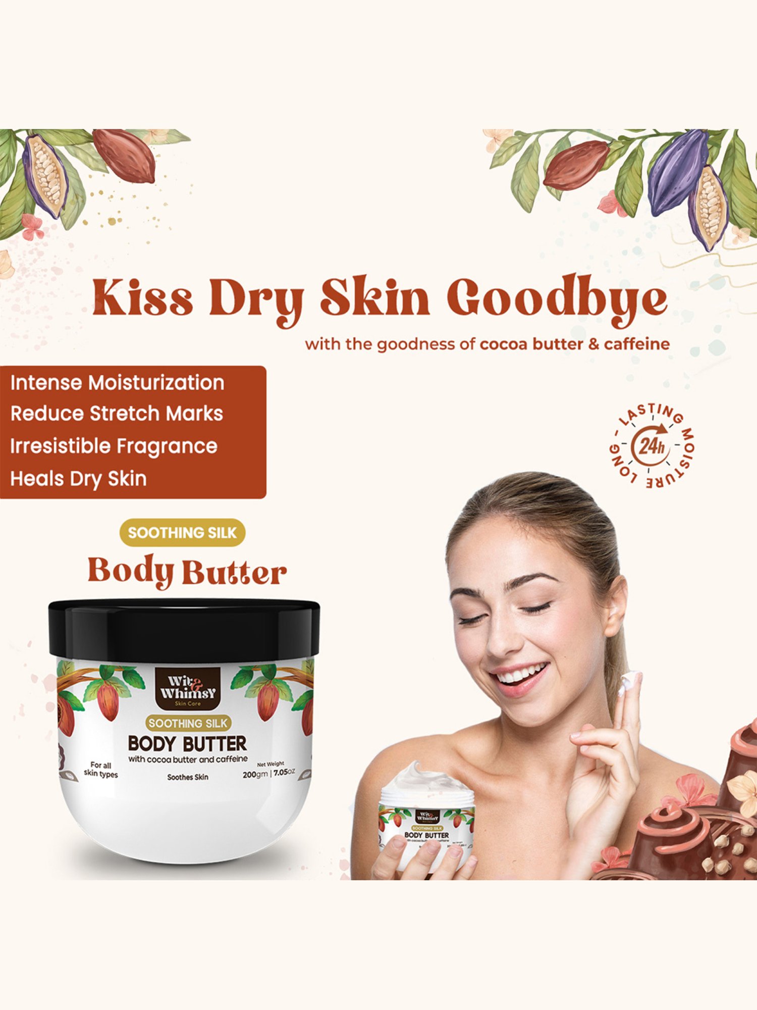 Wit & Whimsy Soothing Silk Body Butter - 200 gm