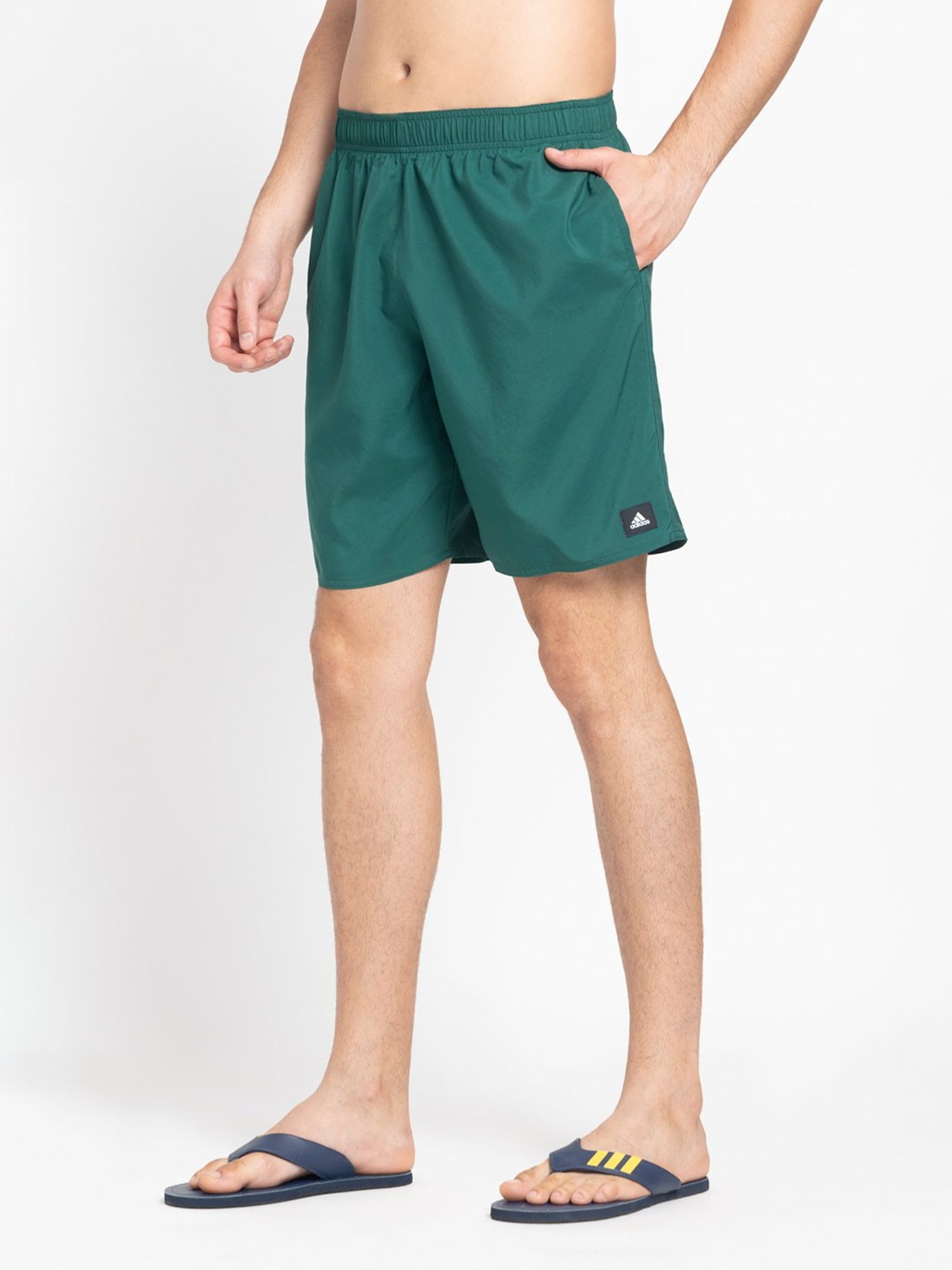 adidas CLX Classics Green Regular Fit Swim Shorts