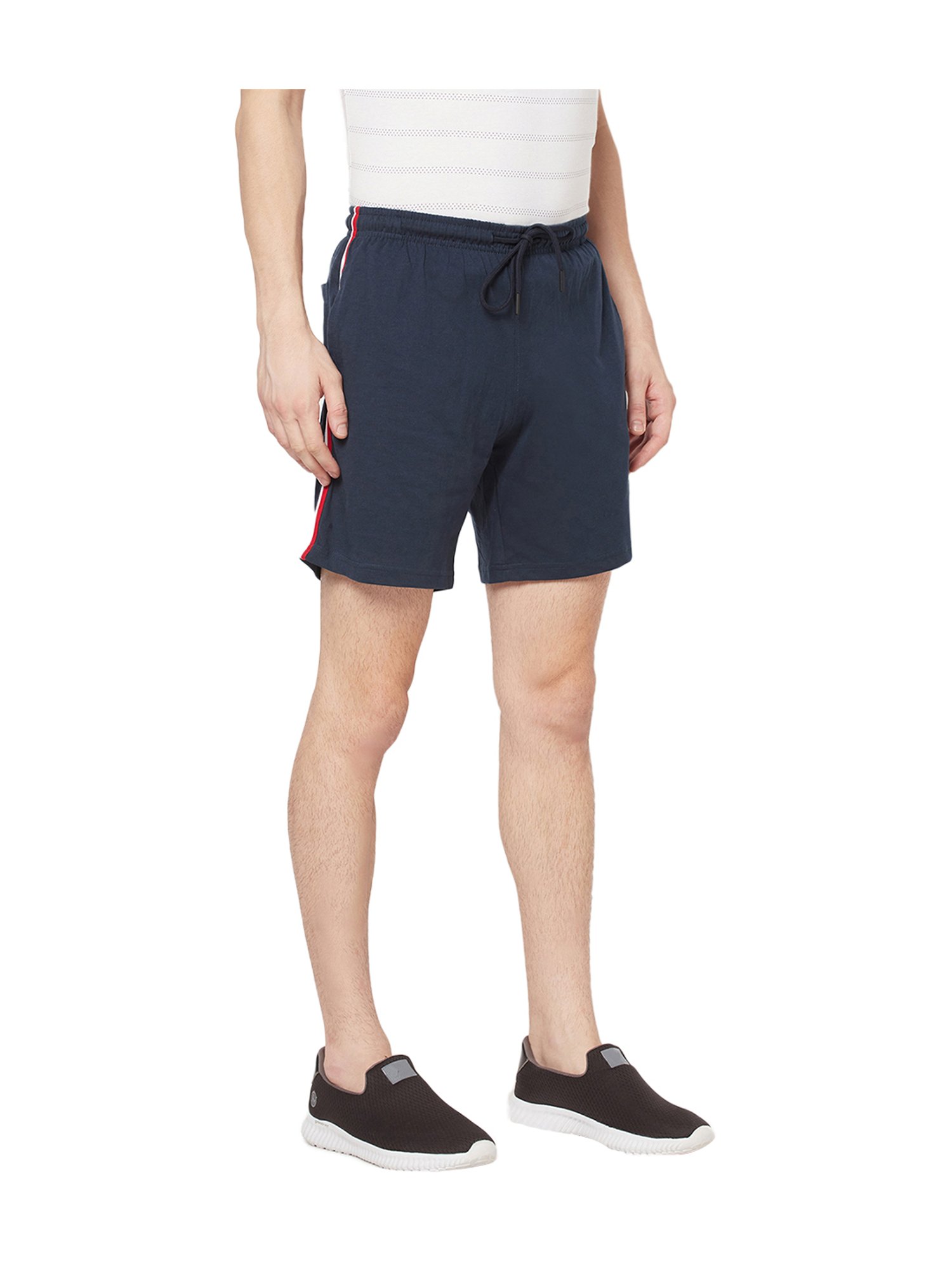 Octave Indigo Regular Fit Cotton Shorts