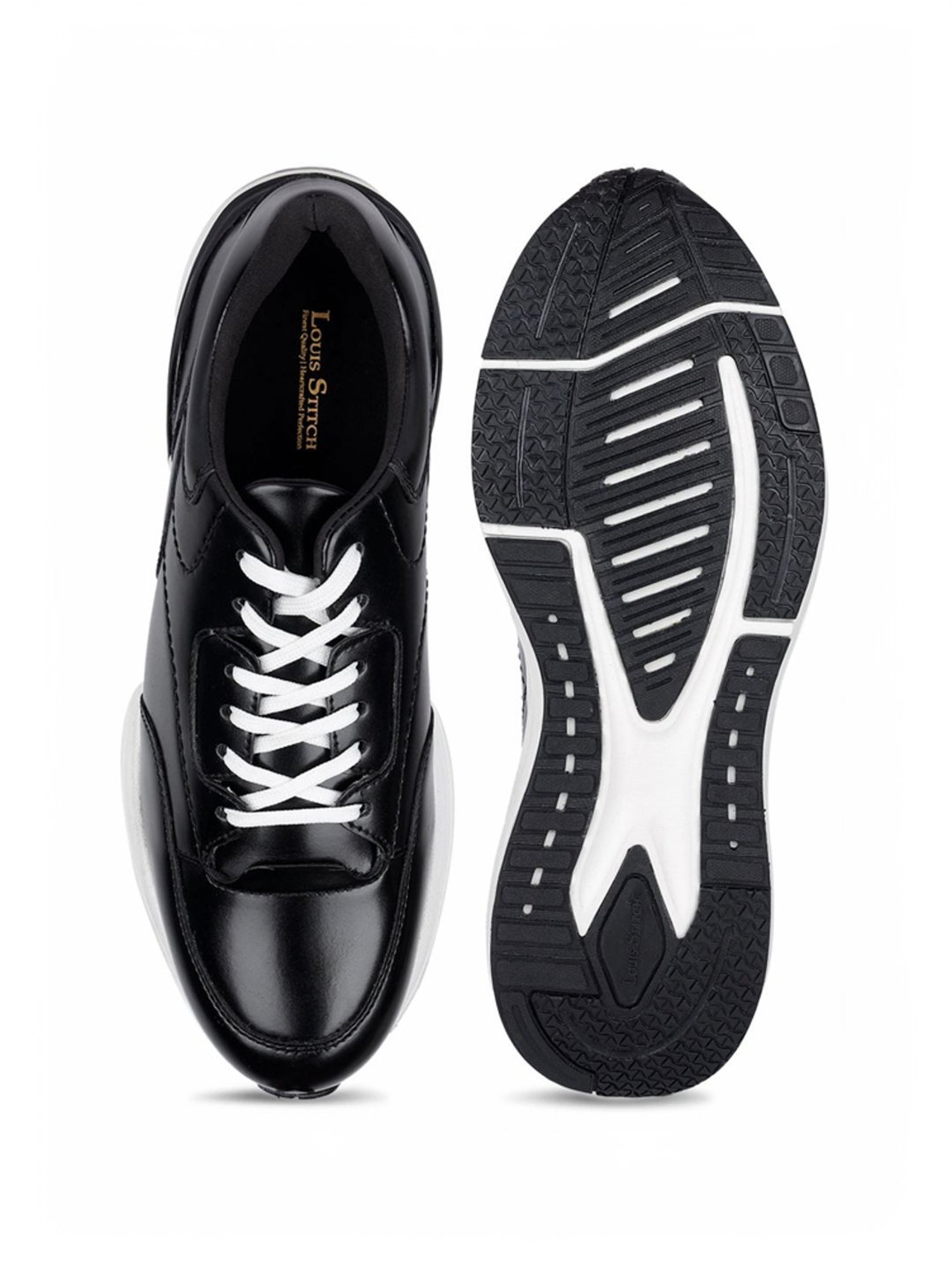 Louis Stitch Men's Black Casual Sneakers