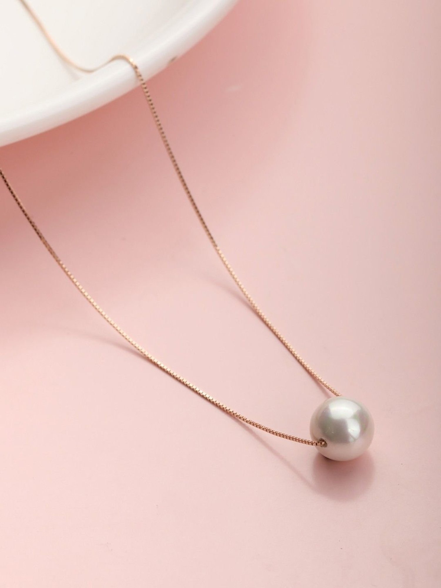 Zavya 92.5 Sterling Silver Freshwater Pearl Necklace for Women