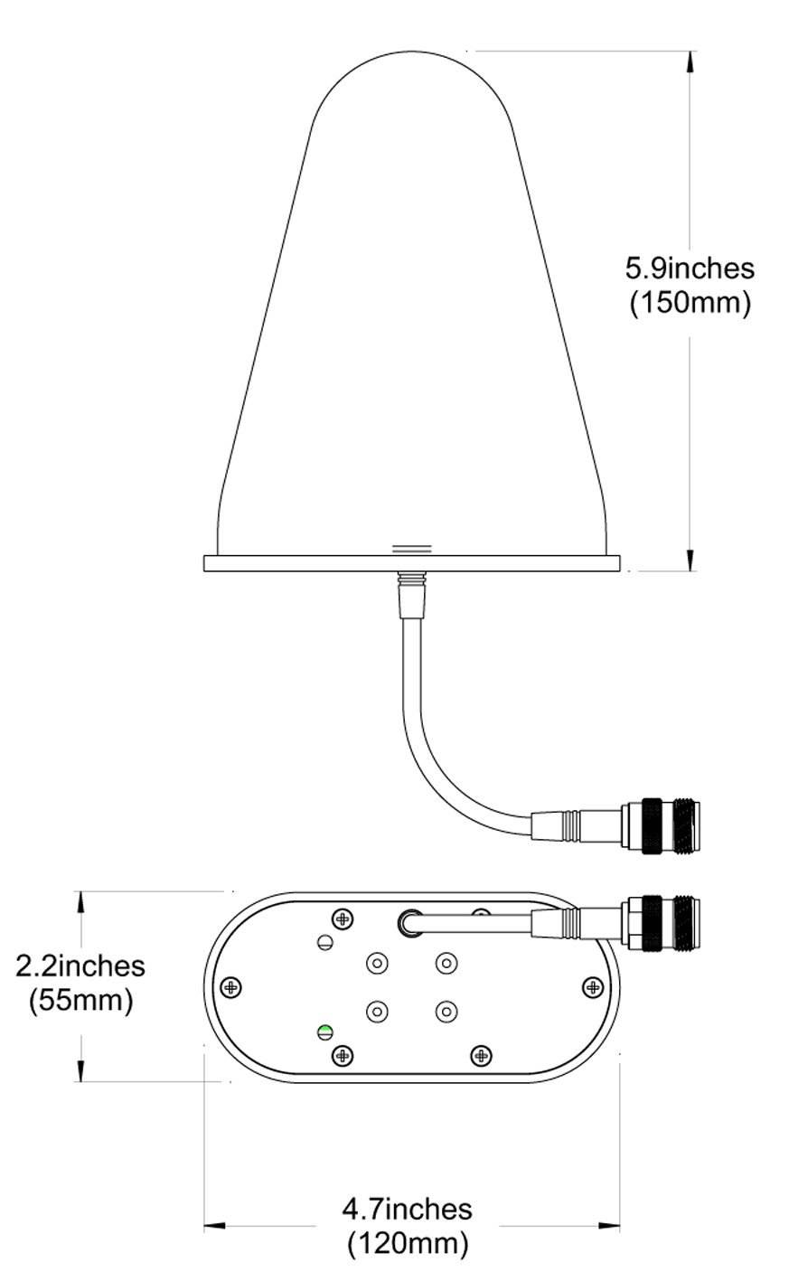 WiFi Yagi Antenna - Tupavco DB541 - Dual Band (2.4GHz) and (5GHz/5.8GHz) 9dBi - Medium Range Directional Wireless LAN Network Antenna