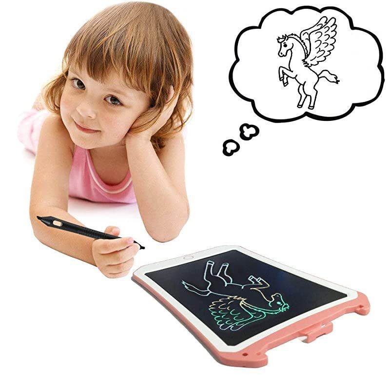Upgraded Colorful Screen 8.5 Inch LCD Drawing Tablet for Kids Age 3+ , Electronic Magnetic Writing Doodlle Board-Toys (Pink-White-C)