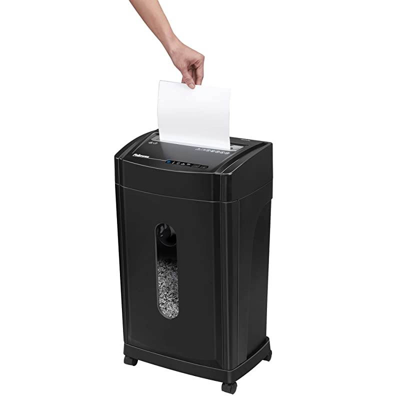 FEL4817001 Power Shredder 12Sheets, Black, Silver, 25.6" x 14.5" x 10.5"