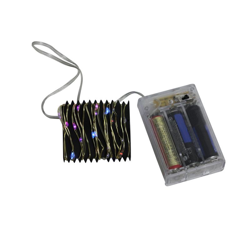 Brite Star 35ct Micro Fairy LED Battery Operated String Lights Rainbow Multi-Color - 6' Copper Wire