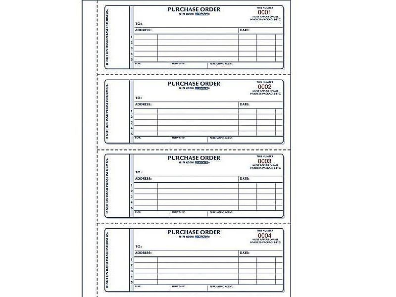 Rediform Purchase Order Book 7 x 2 3/4 Two-Part Carbonless 400 Sets/Book 1L176