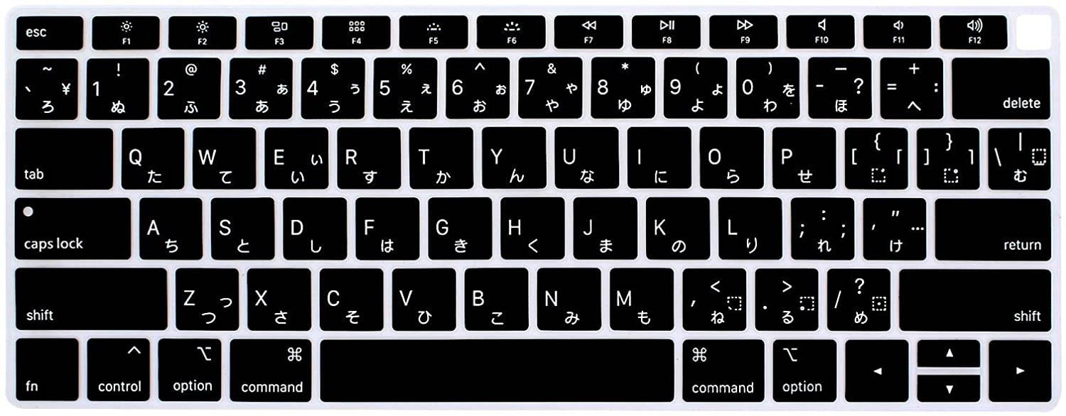 HRH Japanese Language Silicone Keyboard Cover Skin for MacBook Newest Air 13 Inch 2018 Release A1932 with Retina Display and Touch ID,USA Layout