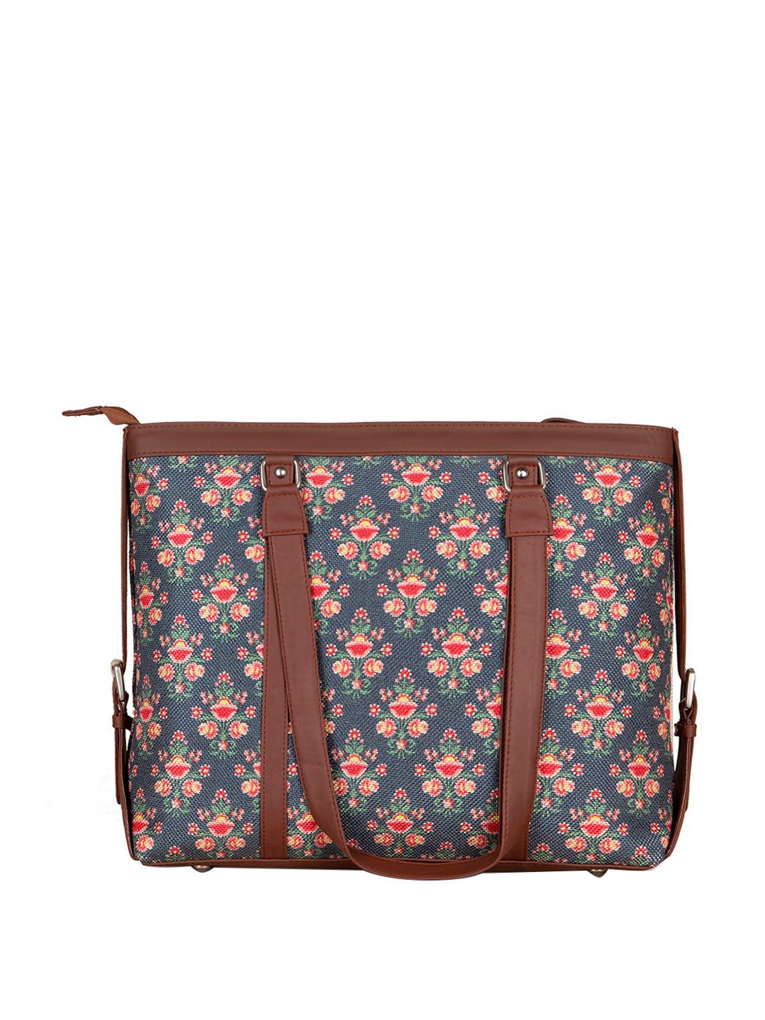 ZOUK Blue Printed Large Tote Handbag