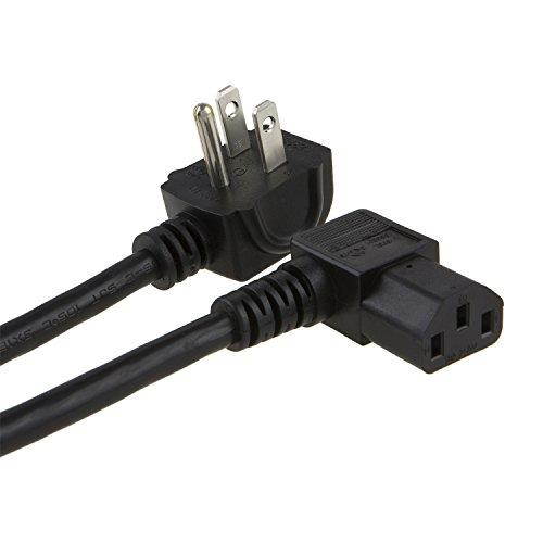 CableCreation 6 Feet 18 AWG Universal Power Cord for NEMA 5-15P Angle Type to IE