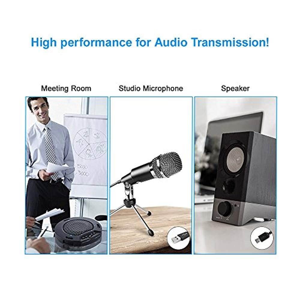 USB Extender, 4-Port USB 2.0 Ethernet Extender Hub Over Cat5/ Cat5e/ Cat6 Cable Connection up to 60Meters/196FT, RJ45 Lan Extension with Power Adapter for Logitech Webcam, Camera, Speakerphone