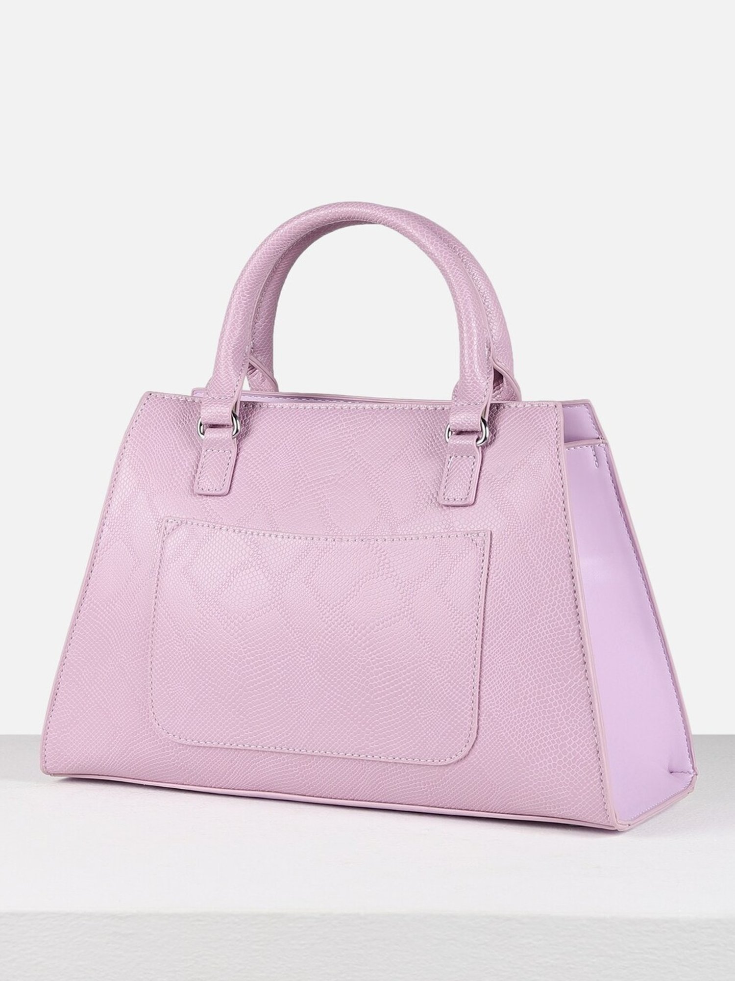 Allen Solly Purple Textured Medium Handbag