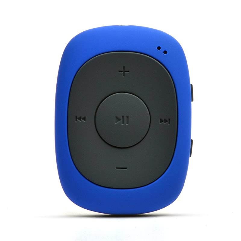 G02 8GB Clip MP3 Player with FM Shuffle, Portable Music Player with Sweatproof Silicone Case for Sports, Blue