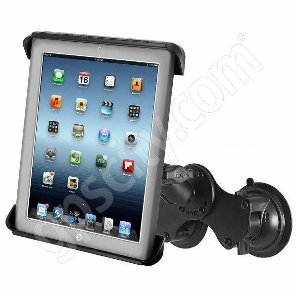 RAM Mount Double Suction Cup Mount for iPad 1-4 Without Case RAM-B-189-TAB3U