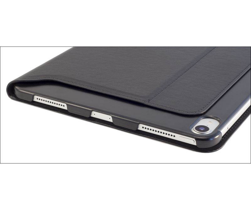 Devicewear Ridge Smart Case for iPad Pro 11&rdquo; [Supports Apple Pencil Charging] Slim Fit Leather Stand Case with Keyboard typing position cover. Compatible with Apple iPad Pro 11 inch 2018, Black