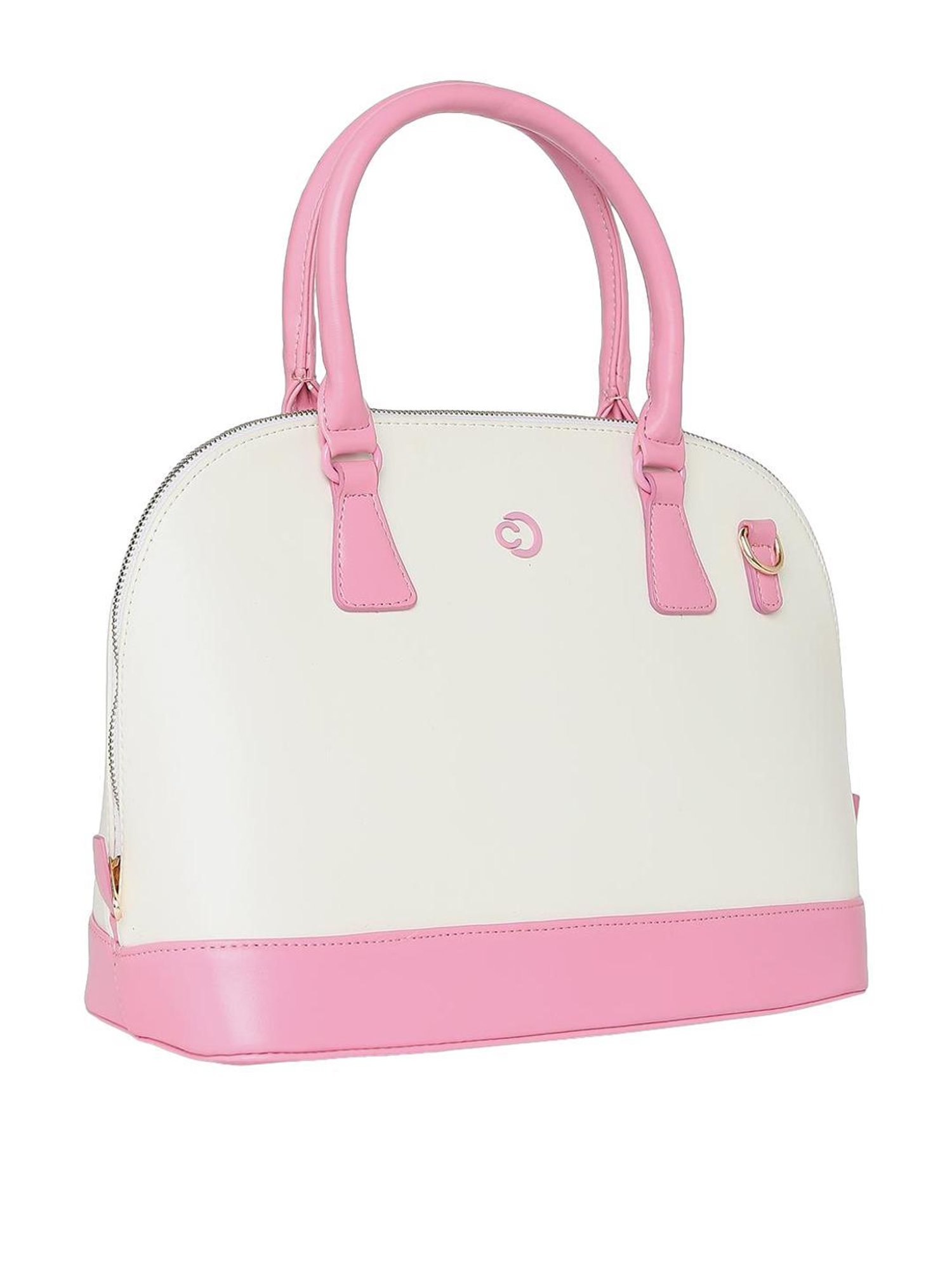 Caprese Aurora Pink Faux Leather Solid Handbag