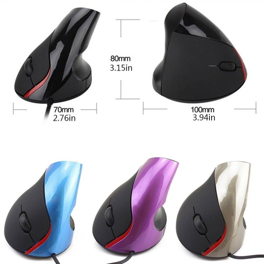 Wireless / Wired Vertical Mouse Wrist Rest Superior Ergonomic Design Mice Optical USB Mouse For Gaming Computer PC Laptop