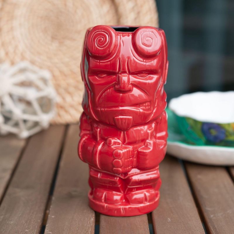 Beeline Creative Geeki Tikis Hellboy Mug | Ceramic Tiki Style Cup | Holds 25 Ounces
