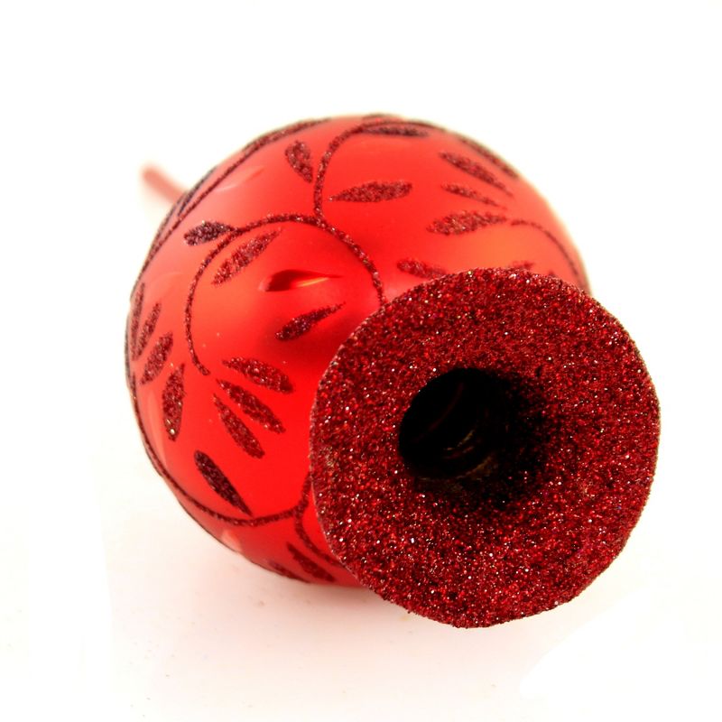 Inge Glas 13.0" Red Delights Matte Finial Tree Topper Christmas  -  Tree Toppers