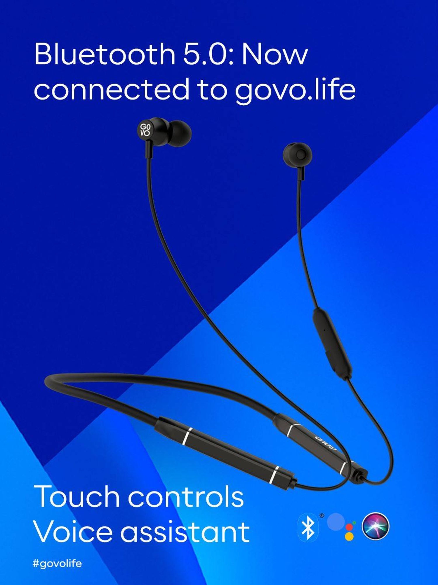 GOVO GOKIXX 620 in-Ear Wireless Neckband Earphone with HD Mic (Black)