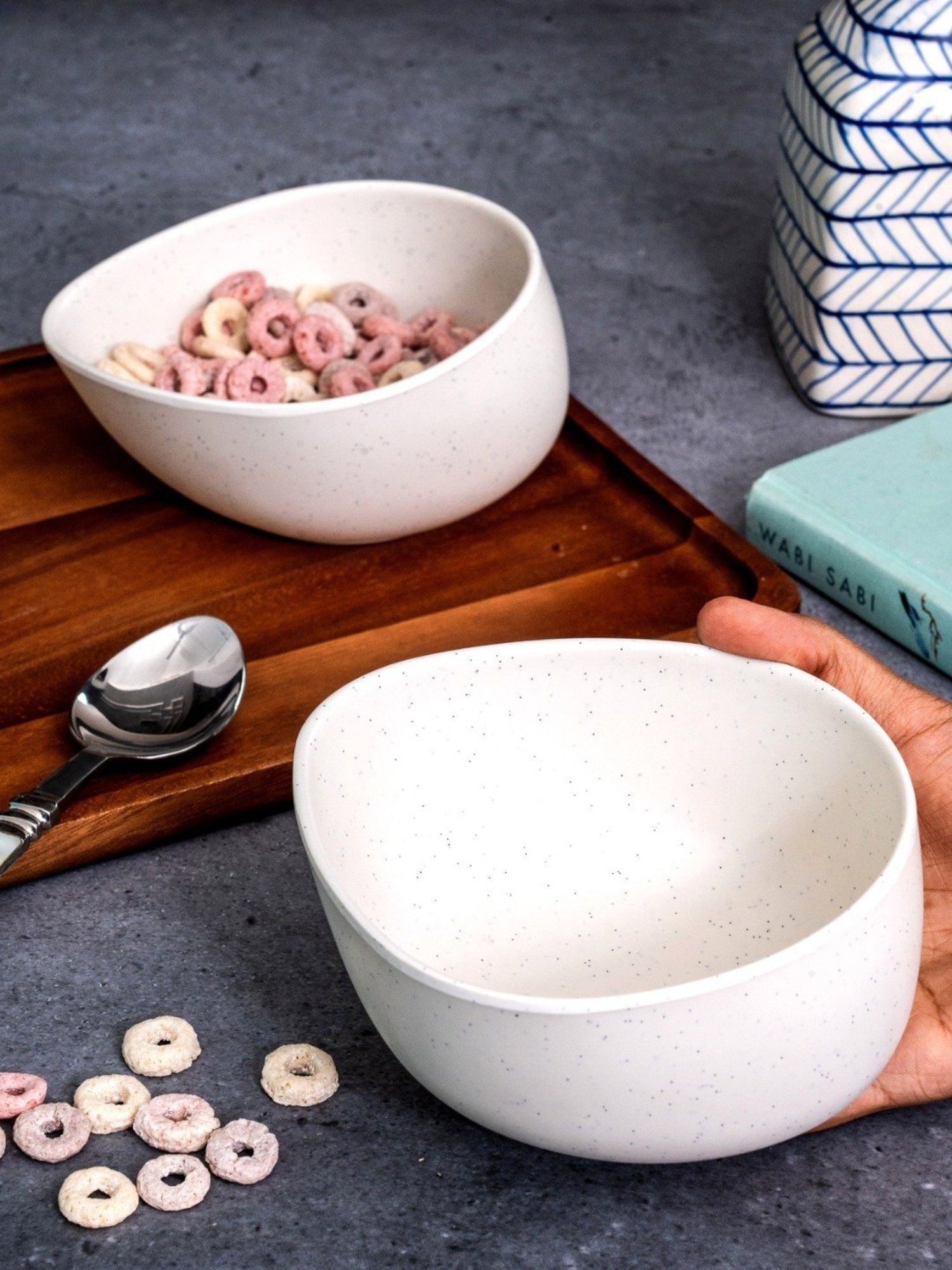 Stehlen White Melamine Retro Bowl - Set of 2