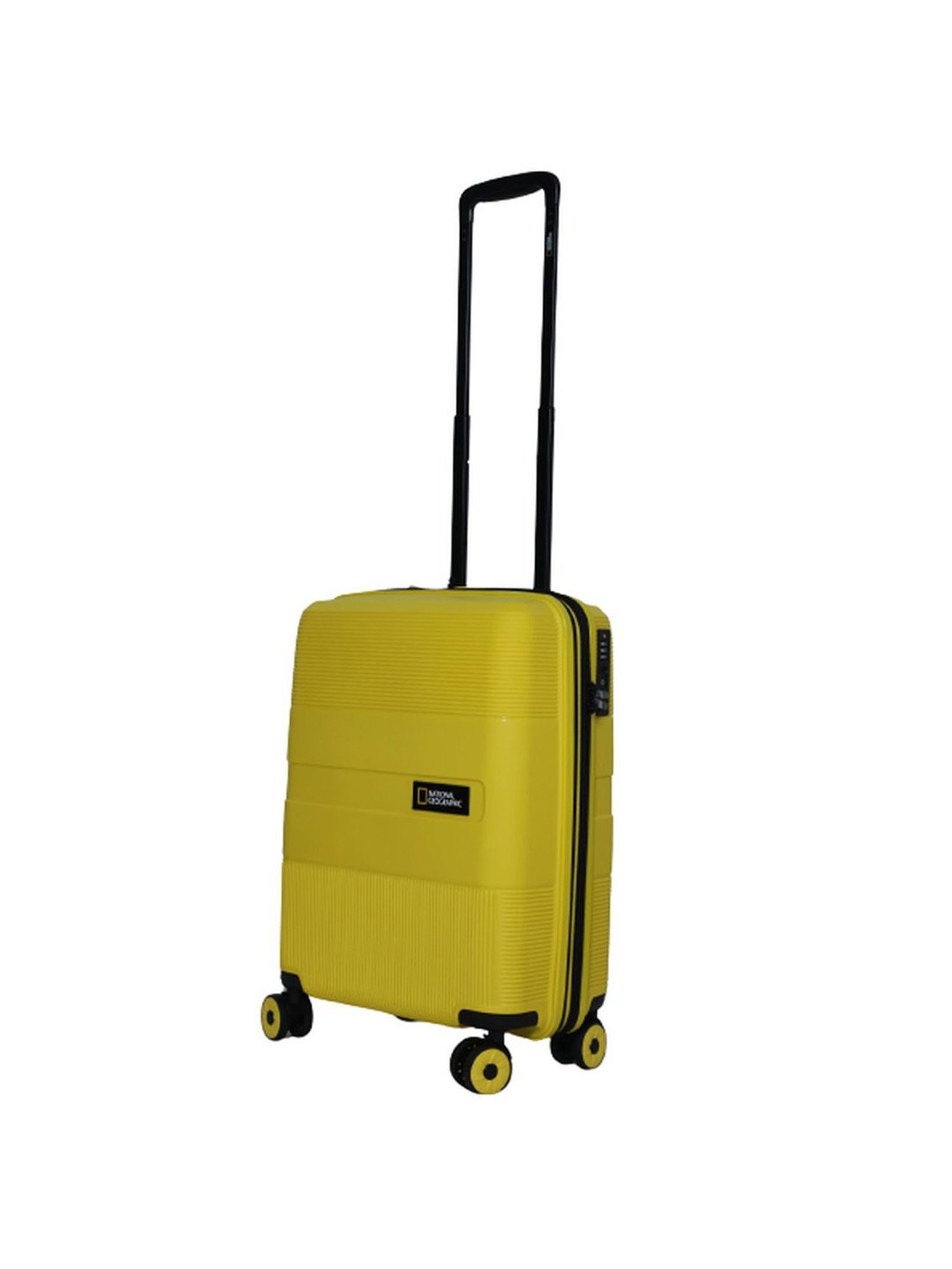 National Geographic Cavern Yellow Textured Hard Cabin Trolley Bag - 22 Cms