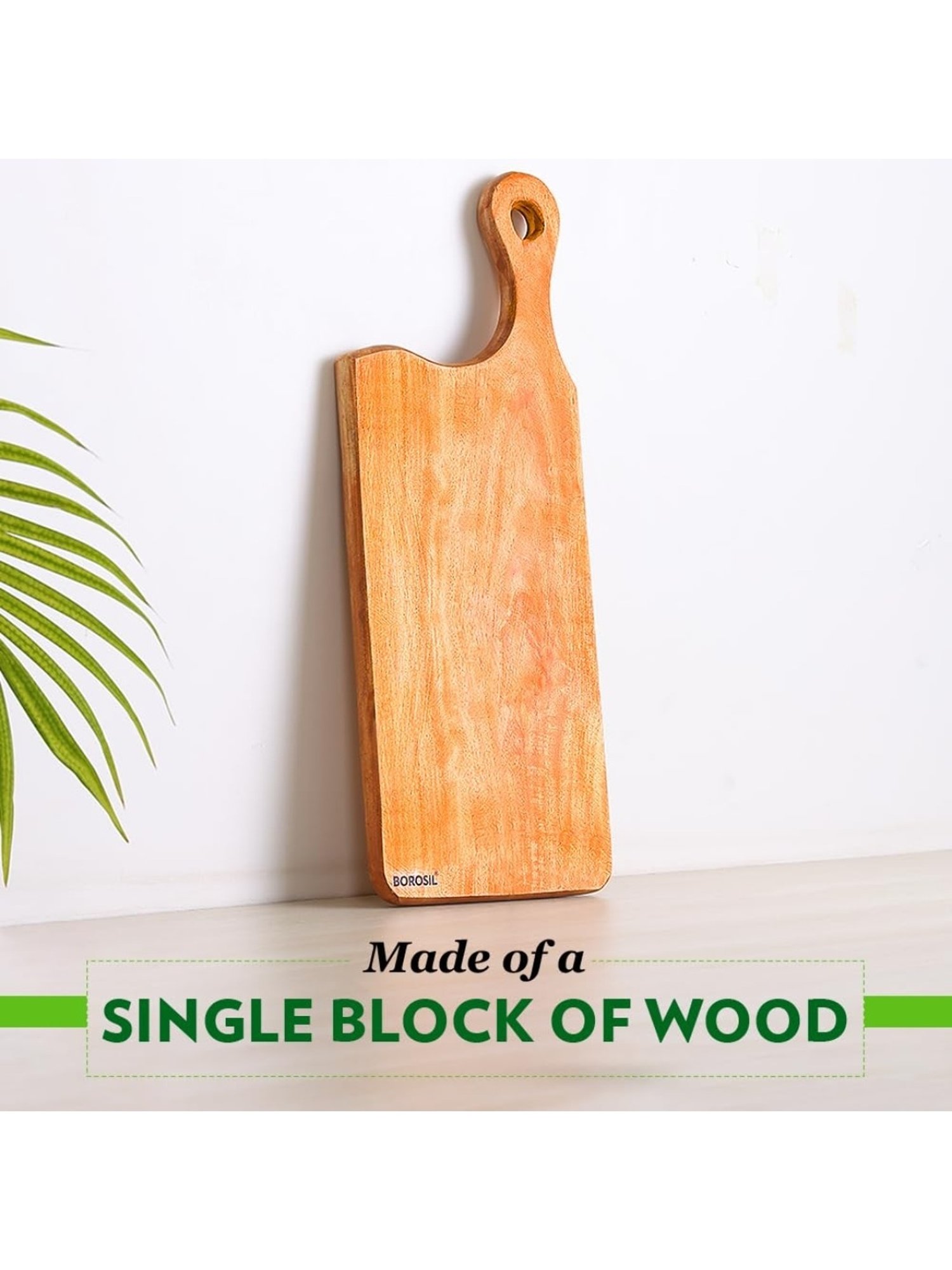 ?Borosil ?Brown Neem Wood Premium Chopping Board (17 mm)