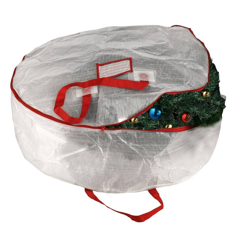 Elf Stor 30" Deluxe Holiday Christmas Wreath Storage White