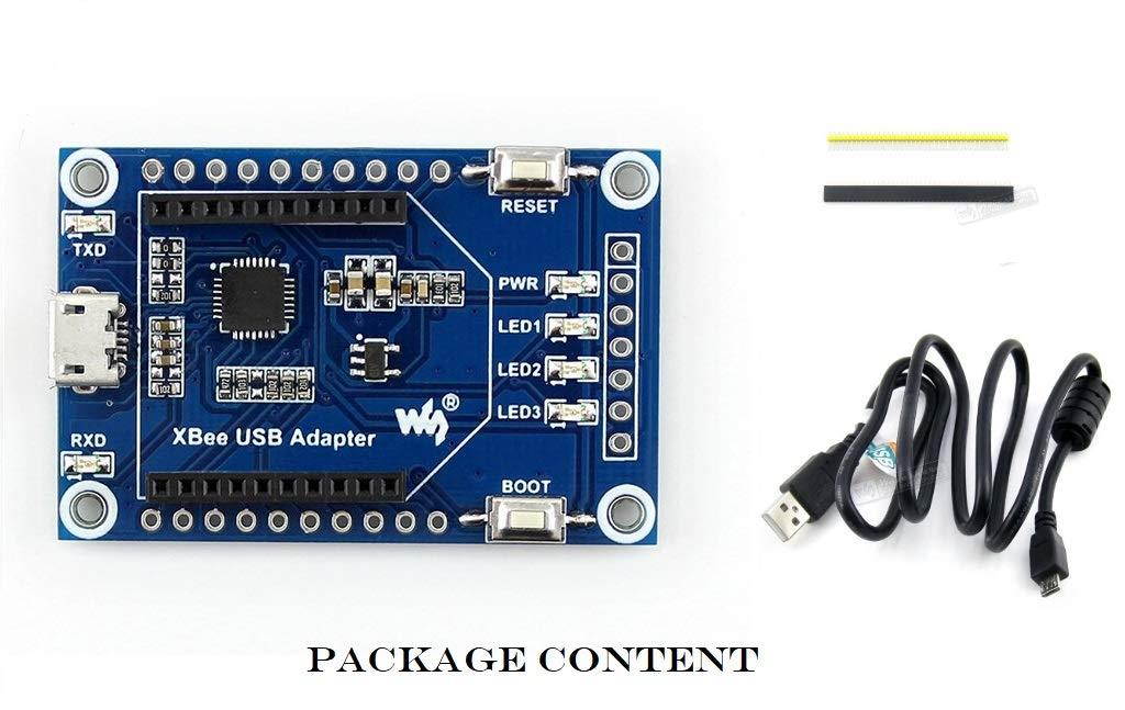 XBee USB Adapter, UART Communication Board Module Xbee USB Interface Easy to Program/Configure The XBee Modules