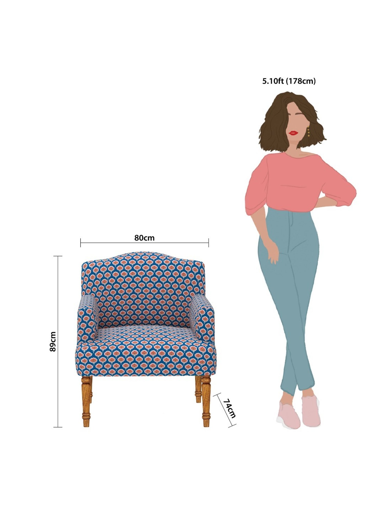 Durian Melania Cigar Brown Fabric Rocker Chairs