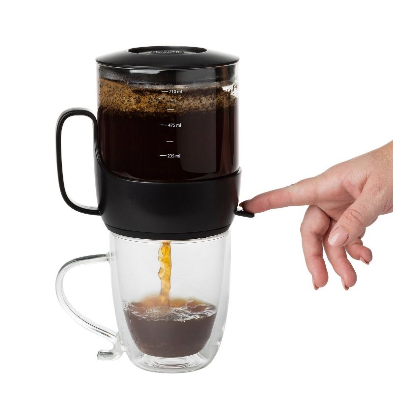 Primula Addison 3-Cup Coffee Maker with Filter - Black