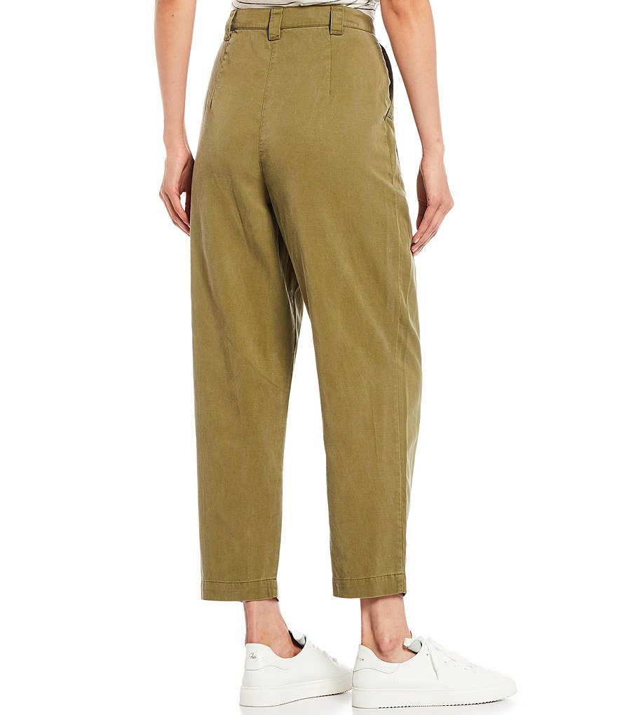 Every Pleated Ankle Length Tapered Chino Pants