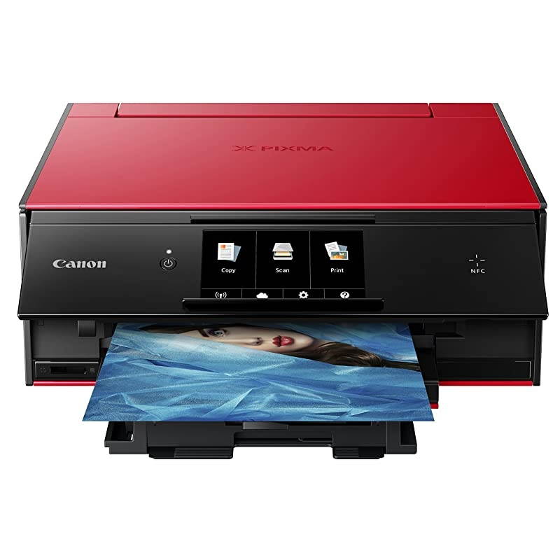 TS9020 Wireless All-In-One Printer with Scanner and Copier: Mobile and Tablet Printing, with AirPrint and Google Cloud Print Compatible, Red