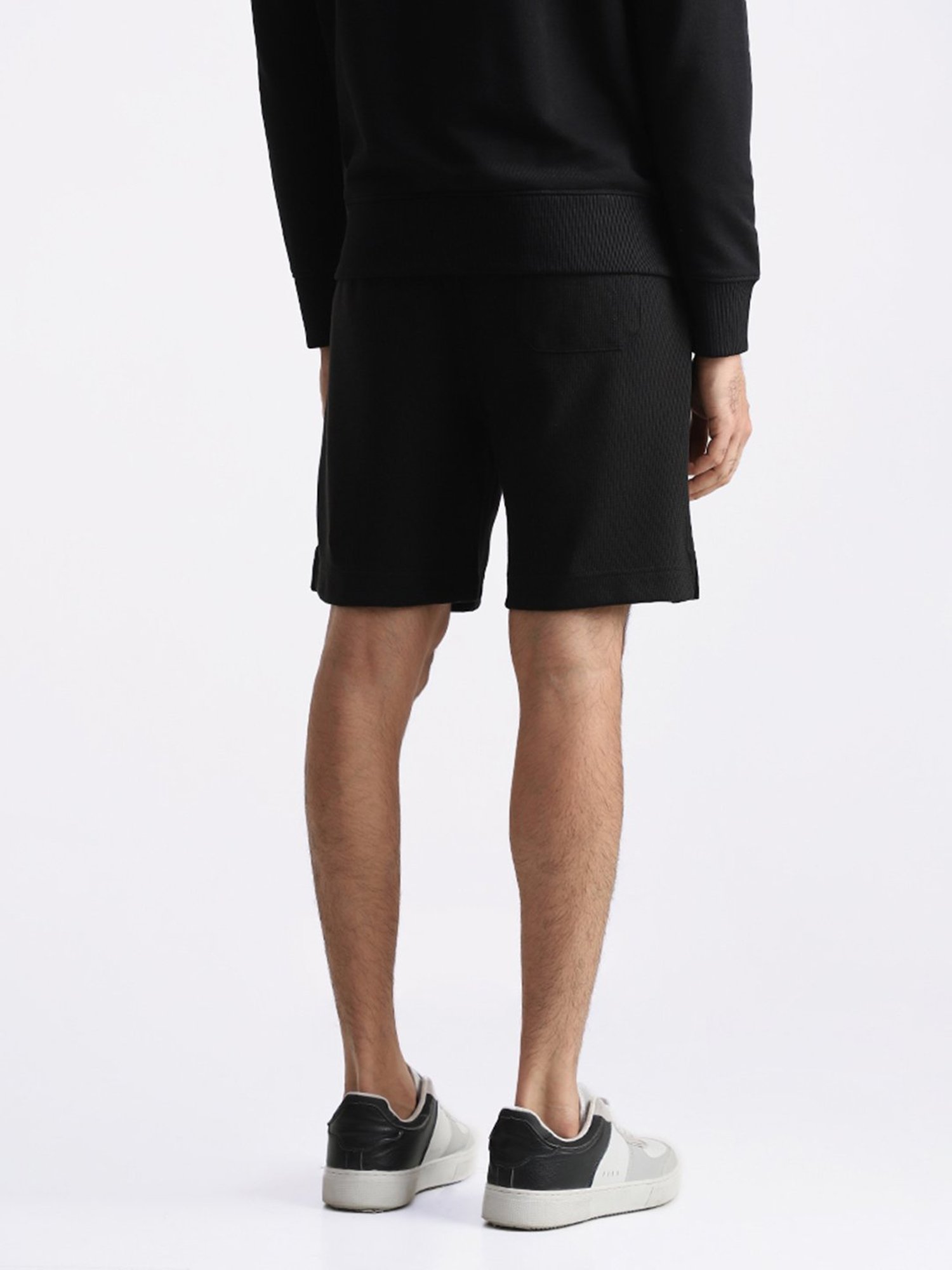 WES Lounge by Westside Solid Black Shorts