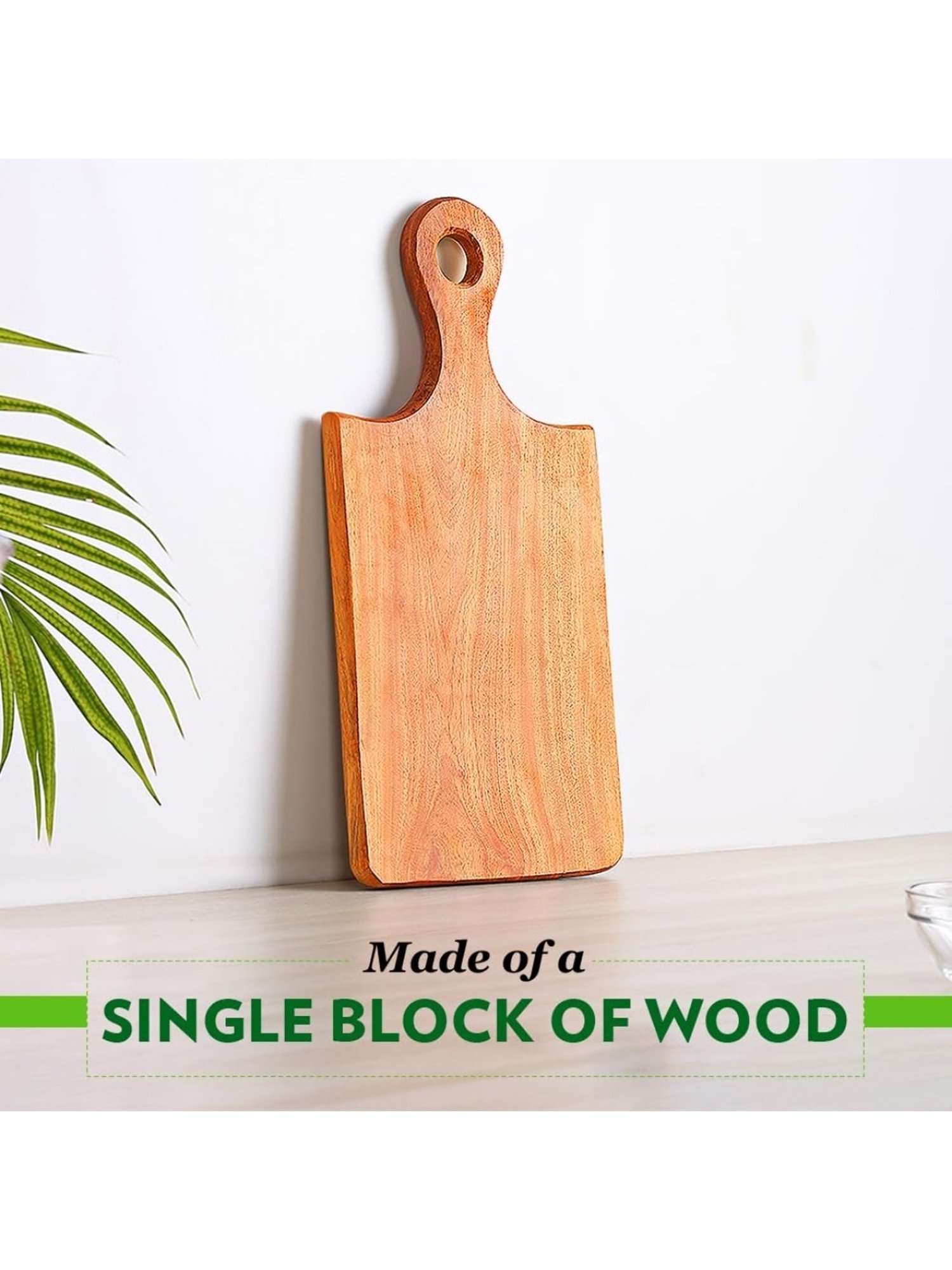 Crayton Natural Beige Mango Wood Chopping Board - Set of 1