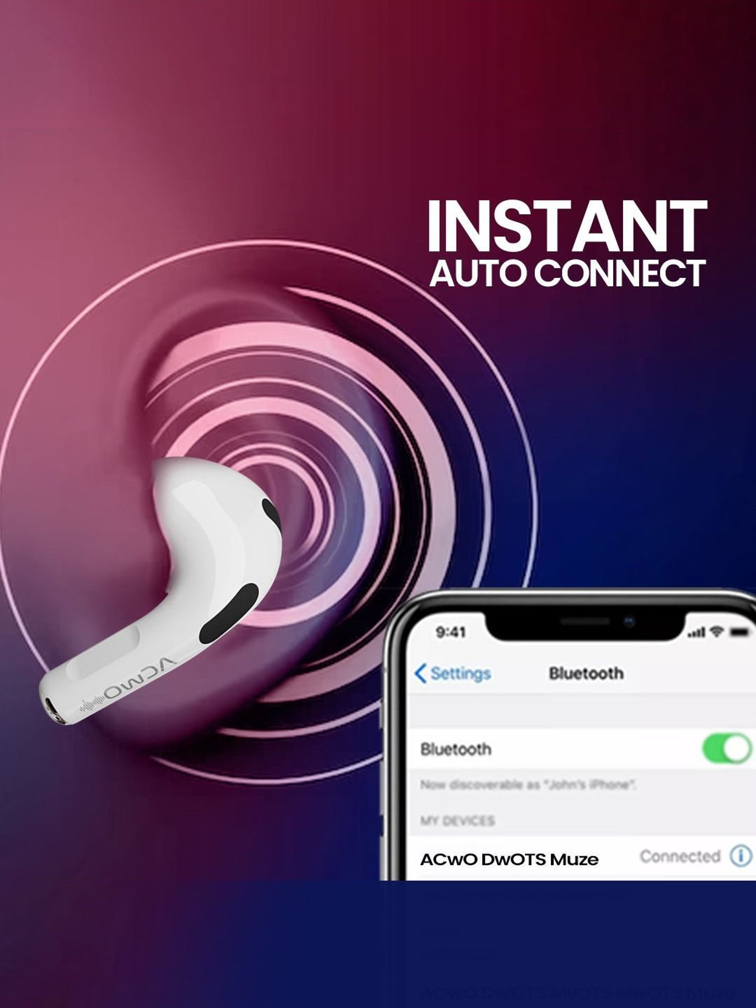 ACwO DwOTS Muze In Ear Bluetooth Earbuds with ANC & 30H Playtime (Smokey Silver, True Wireless)