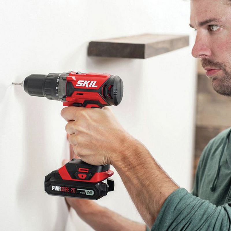 Skil CB739601 PWRCore 20 20V 4-Tool Combo Kit with (2) 2 Ah Lithium-Ion Batteries and Charger