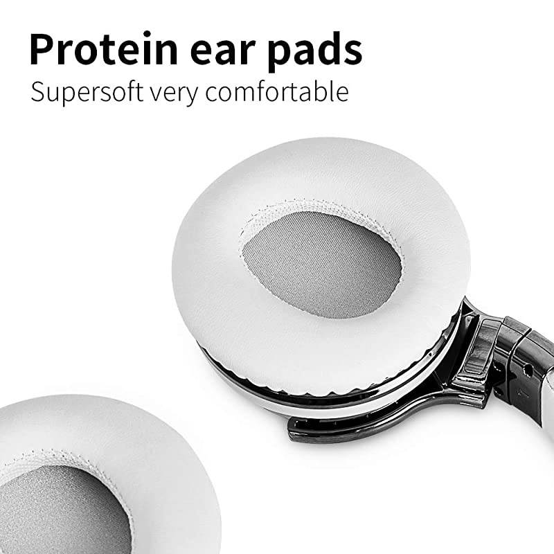 E7 PRO [Upgraded] Active Noise Cancelling Headphones Bluetooth Headphones with Microphone/Deep Bass Wireless Headphones Over Ear, 30 Hours Playtime for Travel/Work, White