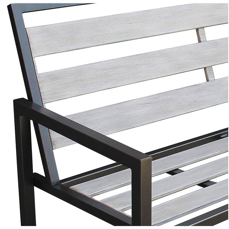 Numark Powder Coated Steel Montgomery Park Bench for Outdoor Garden Furniture