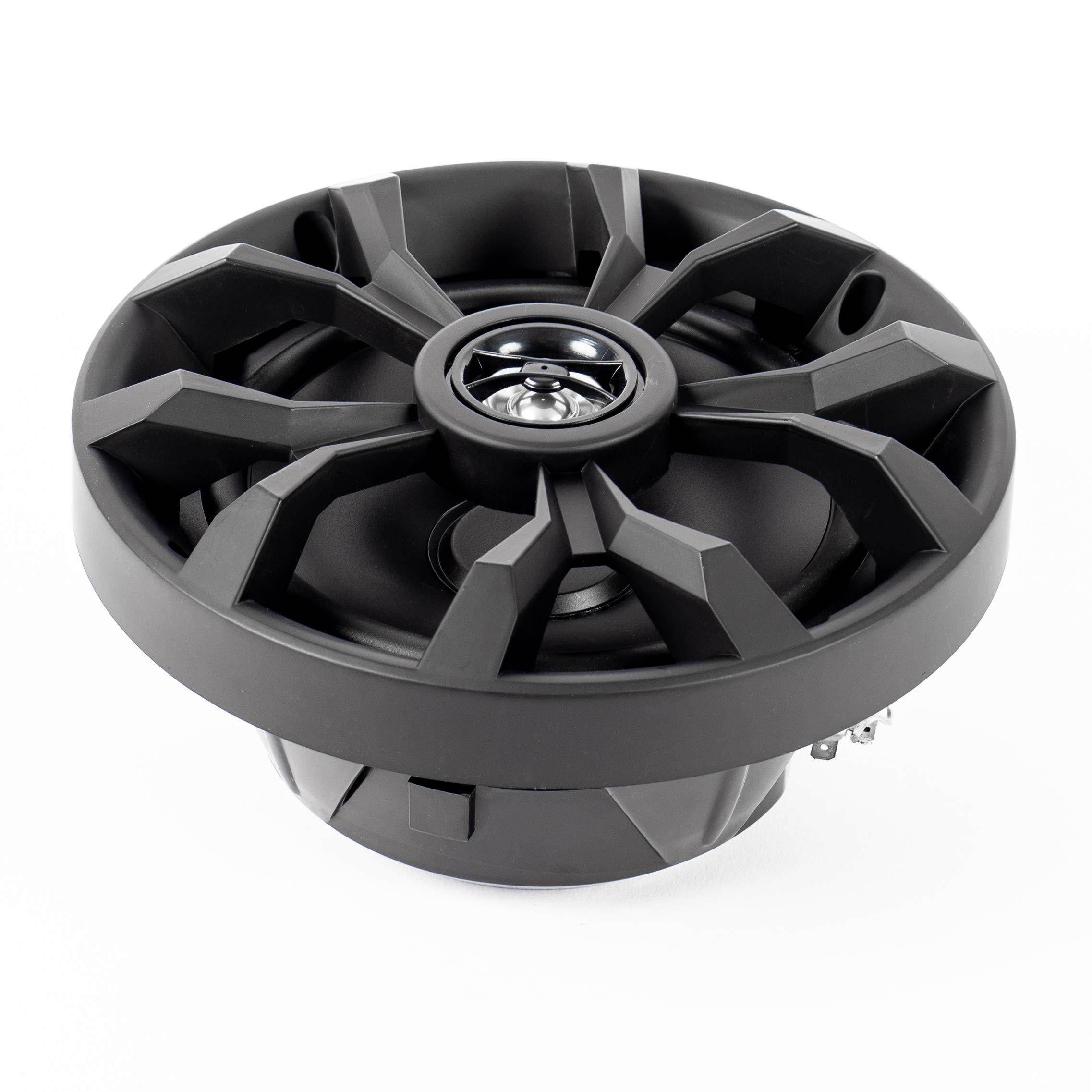 Belva BBMS65B - Pair of 6.5&rdquo; 2-Way 400W Black Marine Coaxial Speakers for Marine/UTV/ATV/Motorcycle/Powersports