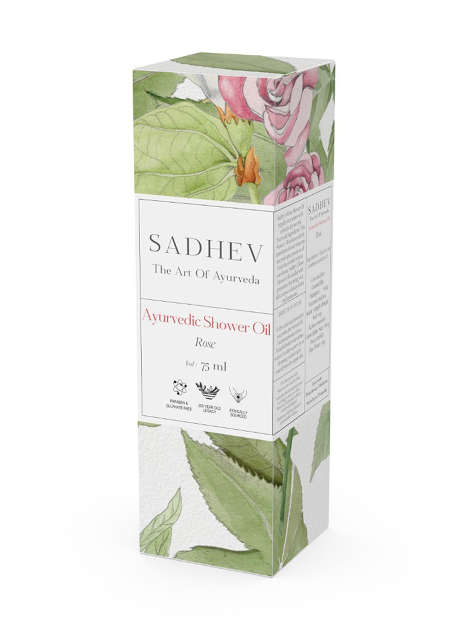 SADHEV The Art Of Ayurveda Ayurvedic Rose Shower Oil - 75 ml
