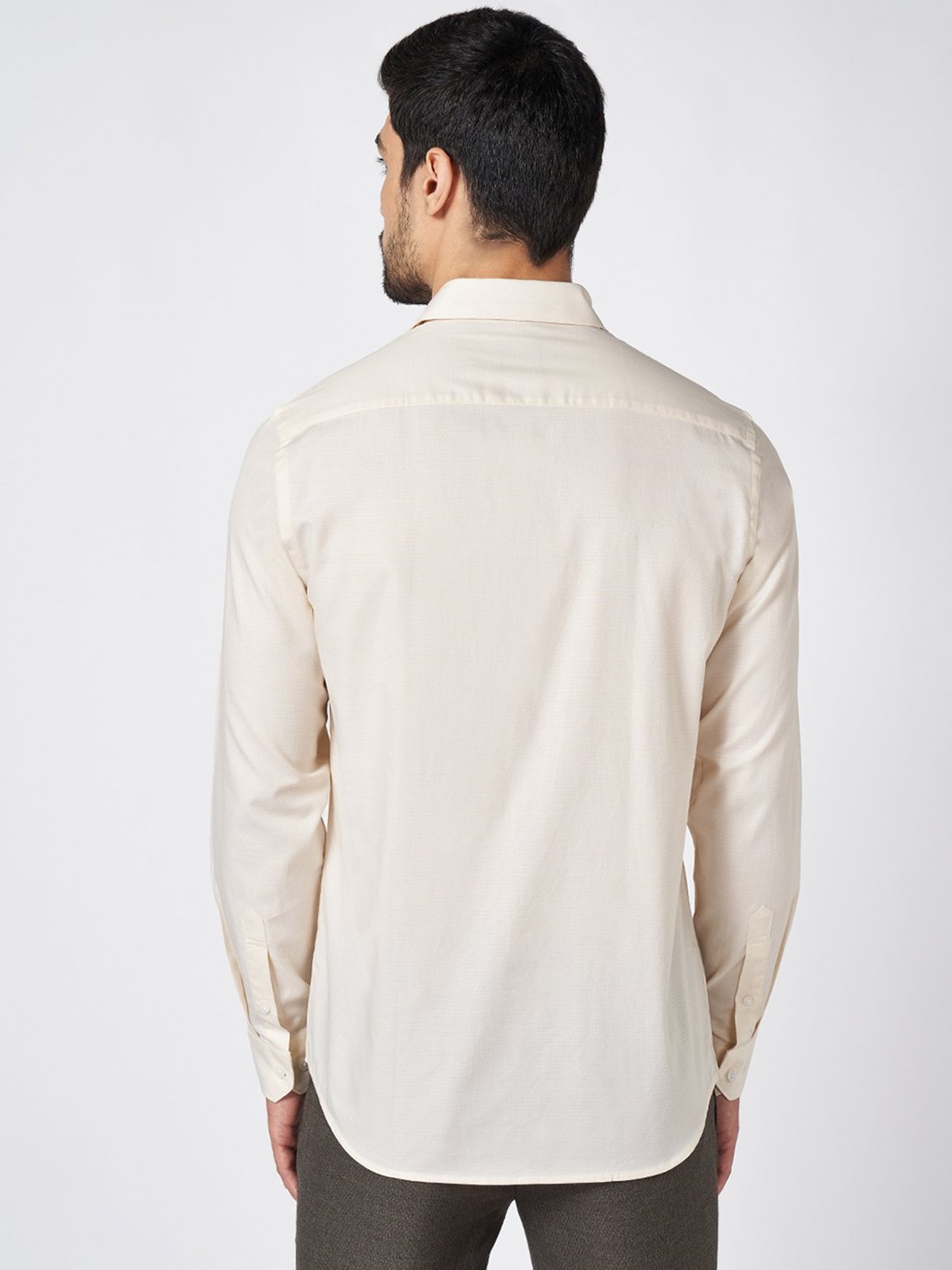 Peregrine by Pantaloons Banana Crepe Cotton Slim Fit Tie - Dye Shirt