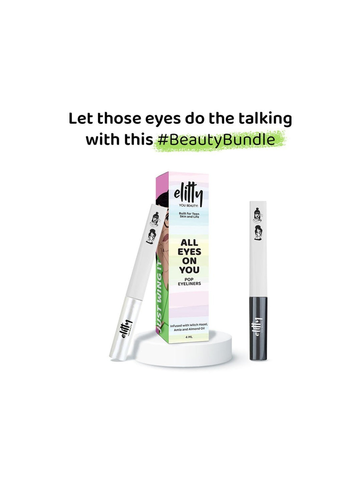 Elitty Eye Gotta Feeling Yin Yan Eyeliner Combo, Pack of 2