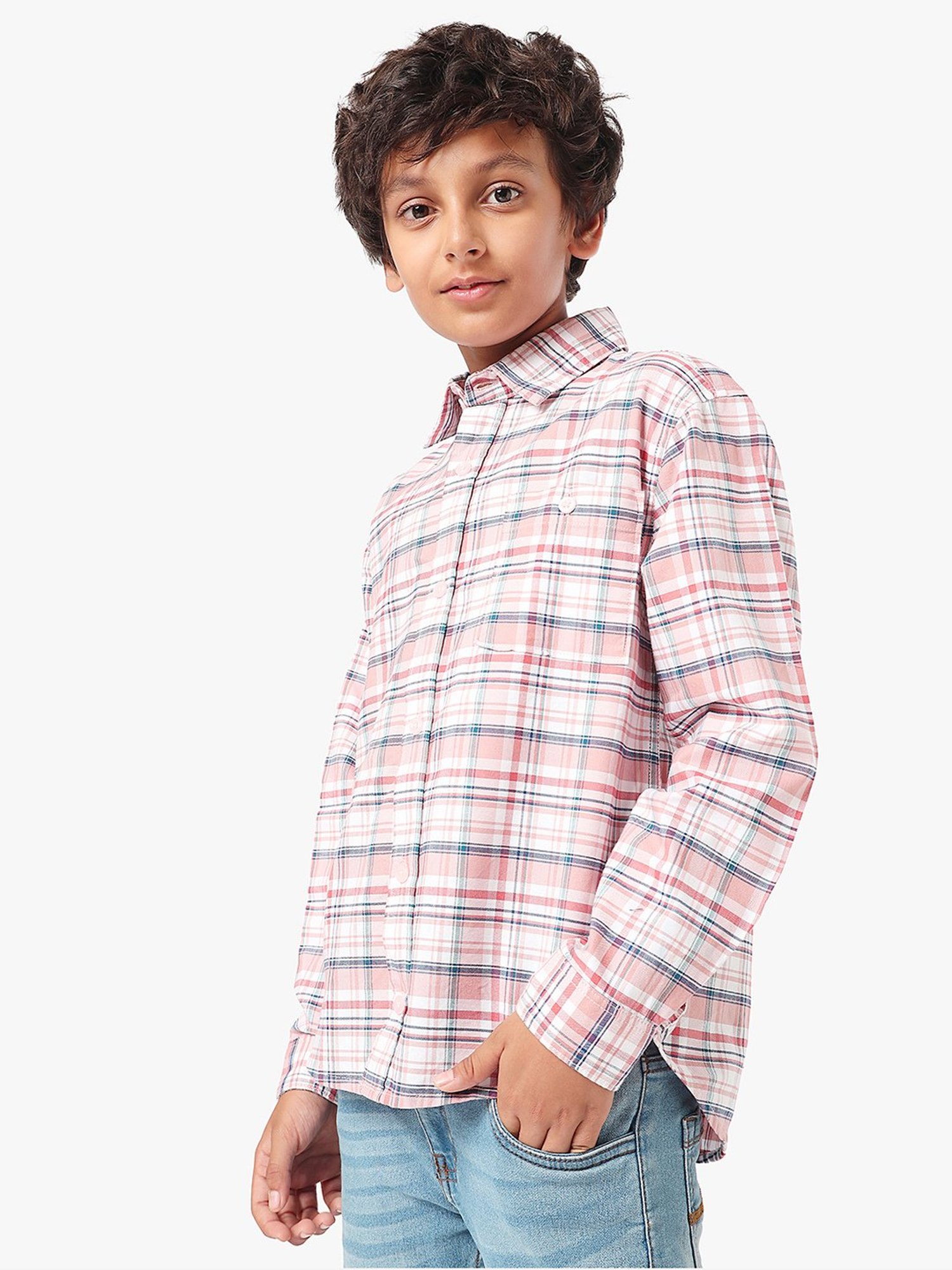 LilPicks Kids Multicolor Checks Full Sleeves Shirt