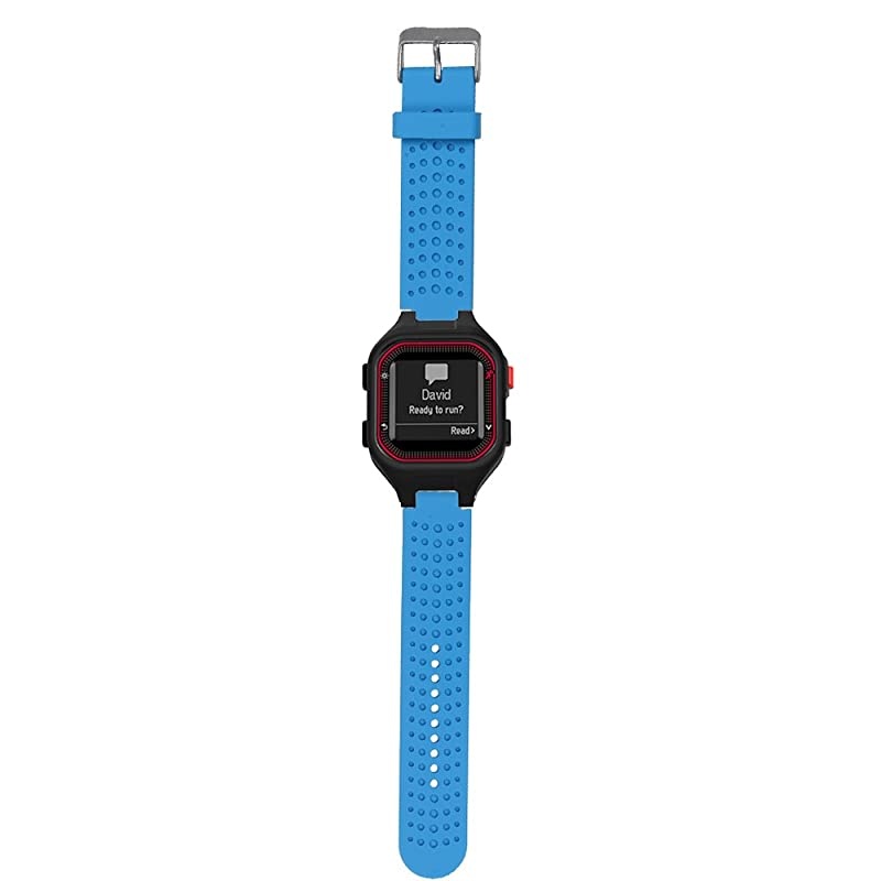 Band Compatible with Garmin Forerunner 25 GPS Running Watch Wristband Fitness Tracker for SmartphoneMans Strap Sky Blue