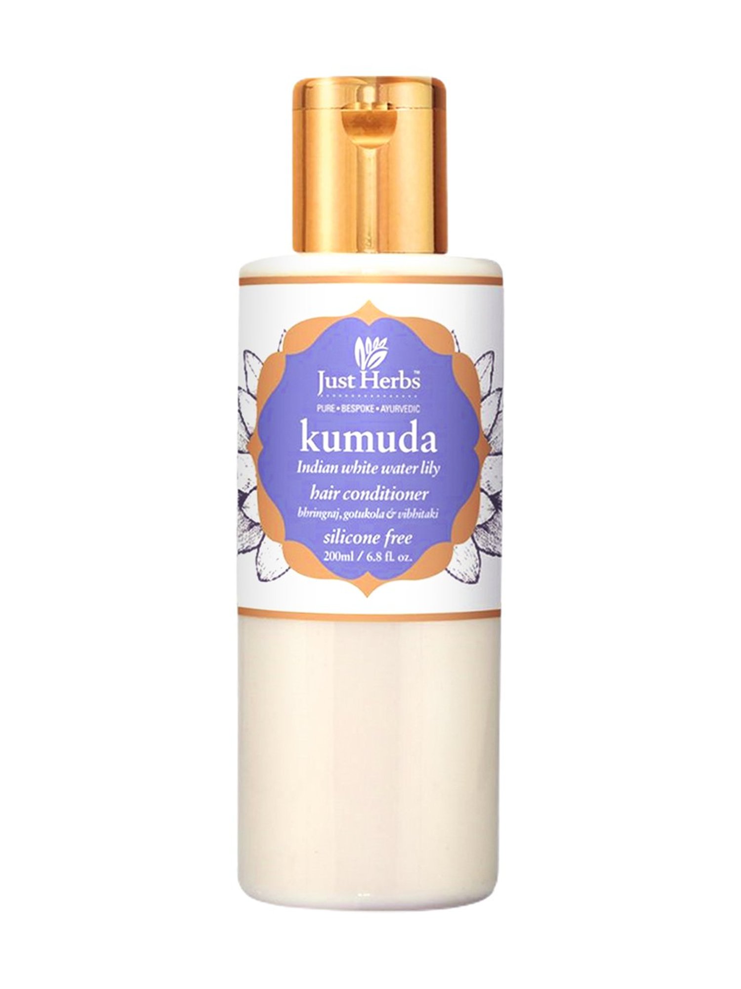 JUST HERBS Kumuda Indian White Water Lily Silicone Free Hair Conditioner - 200 ml